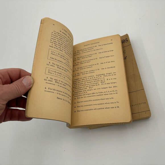 World War 2 Self Taught Algebra Course Books War Department Complete Course - Picture 7 of 8